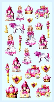 Softy Stickers bunt, Prinzessin II